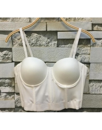 Modna siatka Push Up Bralet damski gorset stanik gorsetowy klub nocny Party krótka kamizelka Plus rozmiar AW514