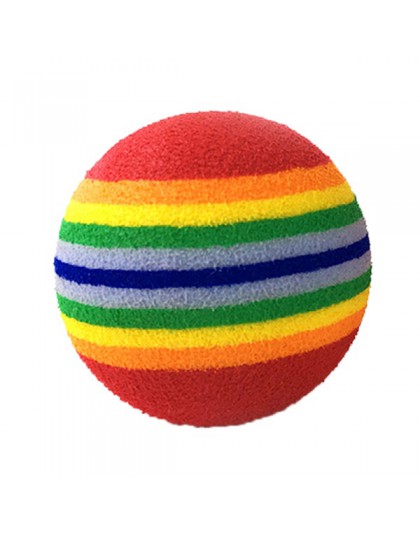1/5/10 sztuk Rainbow Ball zabawka dla kota kolorowa piłka interaktywny kociak Scratch Natural Foam EVA Ball szkolenia artykuły d