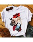 Kobiety T kobiet graficzne 3D paznokcie u rąk farby kolor moda słodkie nadruki topowy tshirt trójnik żeński koszula damska odzie