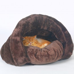 Łóżko dla kotów psy miękkie gniazdo hodowla łóżko jaskinia dom śpiwór mata Pad namiot zwierzęta zimowe ciepłe przytulne łóżka 2 