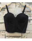 Modna siatka Push Up Bralet damski gorset stanik gorsetowy klub nocny Party krótka kamizelka Plus rozmiar AW514