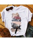 Kobiety T kobiet graficzne 3D paznokcie u rąk farby kolor moda słodkie nadruki topowy tshirt trójnik żeński koszula damska odzie