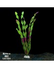 Nowy 37CM sztuczne podwodne akwarium z roślinami dekoracja akwarium zielona fioletowa trawa wodna oglądanie dekoracji