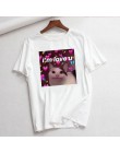 Korea Ulzzang kot uwielbia zwierząt z nadrukiem z psem słodkie lato z krótkim rękawem topy tees casual luźne duże rozmiary zabaw
