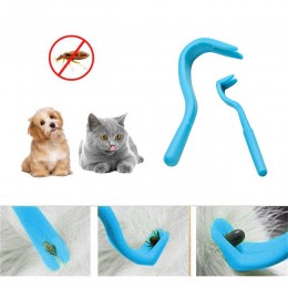 2 sztuk zwierzęta Tick narzędzie do usuwania podwójne zęby urządzenie do usuwania kleszczy koty psy środki czystości roztocza Tw
