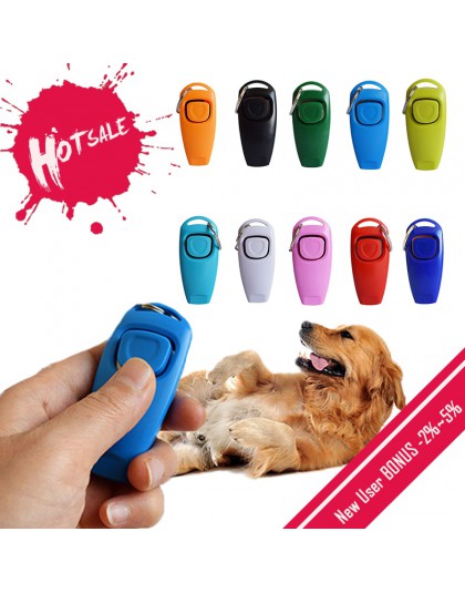 Hot 2 w 1 śliczny kształt gwizdek dla psów Clicker Pet urządzenie do szkolenia psów przewodnik pomocy z breloczkiem pies gwizdek