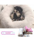 Super miękkie łóżko dla zwierząt hodowla pies okrągły kot zimowy ciepły śpiwór długi pluszowy szczeniak poduszka mata psia buda 