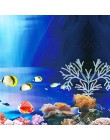 Krajobraz akwarium plakat naklejka akwarium 3D obraz w tle naklejki dwustronne Ocean Sea rośliny tło wystrój akwarium