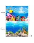 Krajobraz akwarium plakat naklejka akwarium 3D obraz w tle naklejki dwustronne Ocean Sea rośliny tło wystrój akwarium