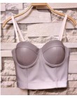 Modna siatka Push Up Bralet damski gorset stanik gorsetowy klub nocny Party krótka kamizelka Plus rozmiar AW514