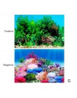 Krajobraz akwarium plakat naklejka akwarium 3D obraz w tle naklejki dwustronne Ocean Sea rośliny tło wystrój akwarium