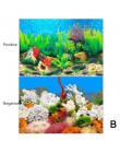 Krajobraz akwarium plakat naklejka akwarium 3D obraz w tle naklejki dwustronne Ocean Sea rośliny tło wystrój akwarium