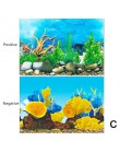 Krajobraz akwarium plakat naklejka akwarium 3D obraz w tle naklejki dwustronne Ocean Sea rośliny tło wystrój akwarium