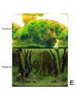 Krajobraz akwarium plakat naklejka akwarium 3D obraz w tle naklejki dwustronne Ocean Sea rośliny tło wystrój akwarium