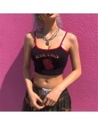 Moda damska lato Backless dopasowana koszulka najlepszy streetwear topy damskie seksowne Demon drukuj paski spaghetti bluzka pat