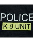 Kombinezon policyjny Cosplay ubranka dla psów czarna elastyczna kamizelka Puppy T-Shirt płaszcz akcesoria kostiumy odzieżowe ubr