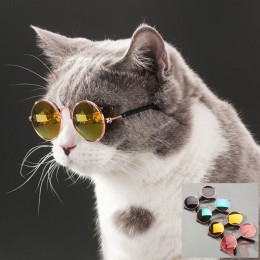 Kot domowy okulary okulary dla psów produkty dla zwierzaka domowego dla mały pies kocie oko nosić okulary przeciwsłoneczne dla p
