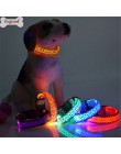 Regulowana dioda lampa obroża dla zwierząt Leopard Nylon pet Dog Cat bezpieczeństwo w nocy błysk światła naszyjnik świecący pase