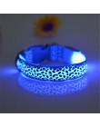 Regulowana dioda lampa obroża dla zwierząt Leopard Nylon pet Dog Cat bezpieczeństwo w nocy błysk światła naszyjnik świecący pase