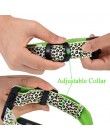 Regulowana dioda lampa obroża dla zwierząt Leopard Nylon pet Dog Cat bezpieczeństwo w nocy błysk światła naszyjnik świecący pase