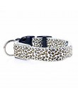 Regulowana dioda lampa obroża dla zwierząt Leopard Nylon pet Dog Cat bezpieczeństwo w nocy błysk światła naszyjnik świecący pase