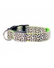 Regulowana dioda lampa obroża dla zwierząt Leopard Nylon pet Dog Cat bezpieczeństwo w nocy błysk światła naszyjnik świecący pase