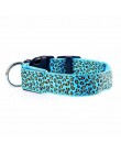 Regulowana dioda lampa obroża dla zwierząt Leopard Nylon pet Dog Cat bezpieczeństwo w nocy błysk światła naszyjnik świecący pase