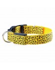 Regulowana dioda lampa obroża dla zwierząt Leopard Nylon pet Dog Cat bezpieczeństwo w nocy błysk światła naszyjnik świecący pase