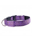 Regulowana dioda lampa obroża dla zwierząt Leopard Nylon pet Dog Cat bezpieczeństwo w nocy błysk światła naszyjnik świecący pase