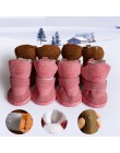 S-XXL zimowe ciepłe buty dla psów 4 sztuk/zestaw śliczne buty dla psa śnieg Walking mieszanka bawełny Puppy Sneakers artykuły dl