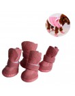 S-XXL zimowe ciepłe buty dla psów 4 sztuk/zestaw śliczne buty dla psa śnieg Walking mieszanka bawełny Puppy Sneakers artykuły dl