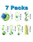 7 Pack zabawki dla psa dla dużych małych psów szczoteczka do zębów interaktywne zabawki dla psów produkty świąteczne dla psów ak