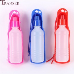 Transer Pet Dog bidon 250ml 500ml plastikowa przenośna butelka wody zwierzęta Outdoor Travel podajnik wody pitnej miska 71229