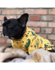 Zimowe ciepłe zwierzęta kreskówkowe ubrania dla małych psów miękki strój bawełniany dla Chihuahua buldog francuski kostium ubran