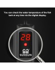 SUNSUN akwarium grzałka zanurzeniowa Fish Tank LCD wyświetlacz cyfrowy regulowany pręt grzejny wody stała regulacja temperatury 