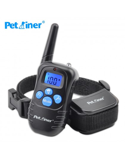 Petrainer 998DRB-1 300M zdalny elektryczny obroża dla psa Shock Vibration akumulator przeciwdeszczowy obroża treningowa dla psa 