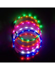 USB akumulator miga noc obroże dla psów świecący zwierzak kołnierz LED Light USB obroża świecące Teddy Flash kołnierz Pet