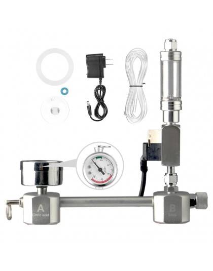 Akwarium CO2 Regulator zestaw do organizacji co2 Generator dyfuzora z zaworem Bubble Atomizer Solenoid Fish Tank dwutlenek węgla