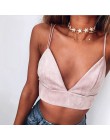 Krótki crop top z głębokim dekoltem na ramiączkach seksowny modny młodzieżowy dla dziewczyn dla kobiet