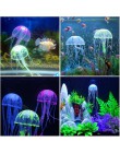 5.5 "świecące efekt sztuczne fałszywe fluorescencyjne meduzy akwarium Aquario podwodny Ornament dekoracyjny akcesoria