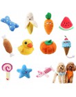 Pawstrip 1pc pluszowe zabawki dla psów skrzypiące kości lody marchewka zabawka do gryzienia dla szczeniaka interaktywne zabawki 
