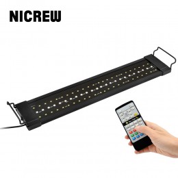 Lampa NICREW do akwarium wędkarstwo oświetlenie LED 24/7 godzin zautomatyzowane z kontrolerem oświetlenie do akwarium do akwariu