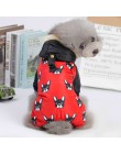 Pet dog jesienne i zimowe ubrania dla psów czworonożne ubrania dla małych psów nadrukowana moda czerwone czarne kolory s-xxl roz
