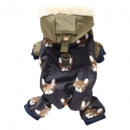 Pet dog jesienne i zimowe ubrania dla psów czworonożne ubrania dla małych psów nadrukowana moda czerwone czarne kolory s-xxl roz