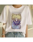 Sailor Moon lato nowe mody T koszula kobiety Harajuku z krótkim rękawem zabawy Ulzzang koszulka słodkie koszulka dla kota Cartoo