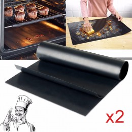 40x3 3/50cm 2 sztuk/zestaw wielokrotnego użytku non-stick grill Mat 0.2mm grube PTFE grill pieczenia wkładki teflonowe gotować P