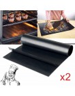 40x3 3/50cm 2 sztuk/zestaw wielokrotnego użytku non-stick grill Mat 0.2mm grube PTFE grill pieczenia wkładki teflonowe gotować P