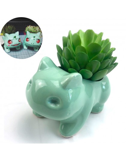 Bulbasaur soczyste doniczka do sadzenia ręcznie malowany obrazek wazon artystyczny donica na rośliny Bulbasaur roślina biurko sa