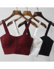 Gkfnmt krótki Top kobiety stanik Camis kobiety Camisole 2020 lato Sexy bez rękawów Slim niska klatka przycisk Roupas Femininas