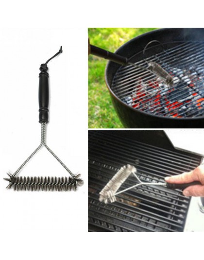 Szczotka do czyszczenia grilla ze stali nierdzewnej szczotka do czyszczenia drutu na zewnątrz Grill czyste narzędzie akcesoria z